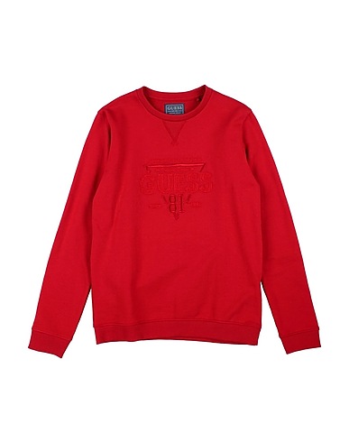 GUESS Sweatshirt Red 100% Cotton
