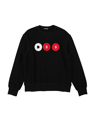 DSQUARED2 Sweatshirt Black 100% Cotton, Elastane, Polyester