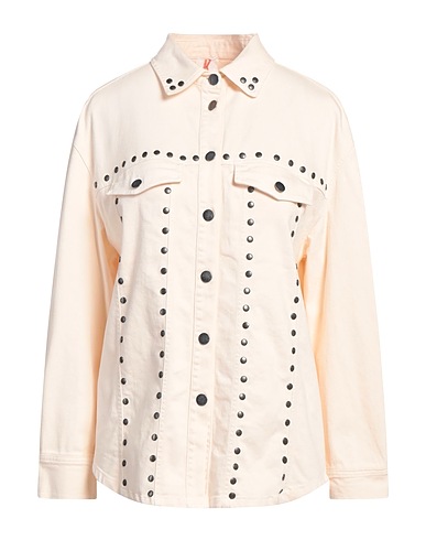 KONTATTO Chemise en jean Blanc cassé 97% Coton, 3% Élasthanne