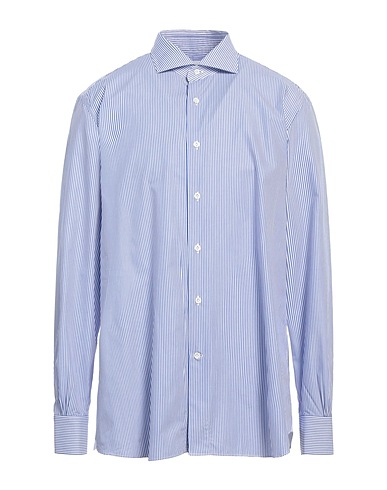 MAZZARELLI Camicia a righe Blu 100% Cotone