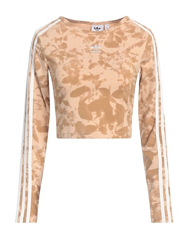 ADIDAS ORIGINALS Crop top Beige 93% Cotton, 7% Elastane
