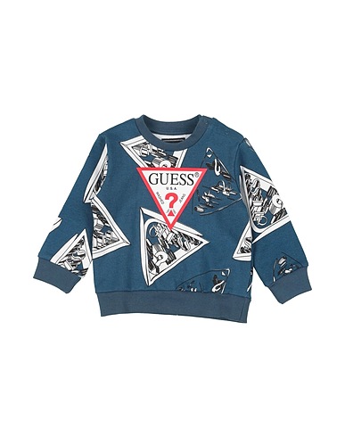 GUESS Sweatshirt Blue 100% Cotton