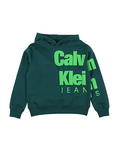CALVIN KLEIN JEANS Sweatshirt Deep teal 60% Cotton, 40% Polyester, Elastane