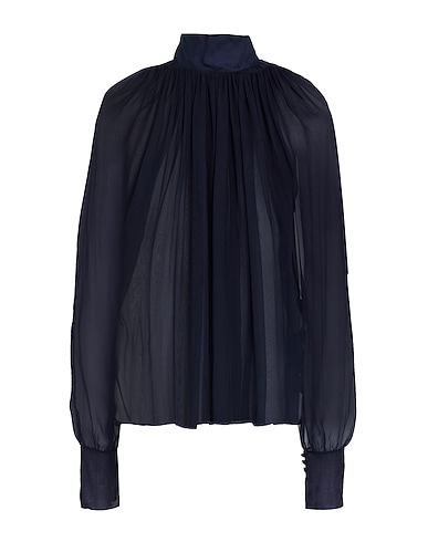 SAINT LAURENT Silk top Midnight blue 100% Silk