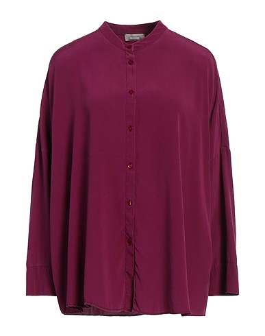 KILTIE Solid colour shirts & blouses Garnet 93% Silk, 7% Elastane