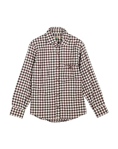 NUPKEET Patterned shirt Chocolate brown 100% Cotton