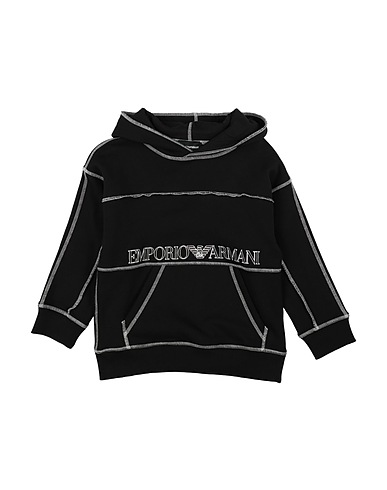 EMPORIO ARMANI Sweat-shirt Noir 100% Coton, Élasthanne