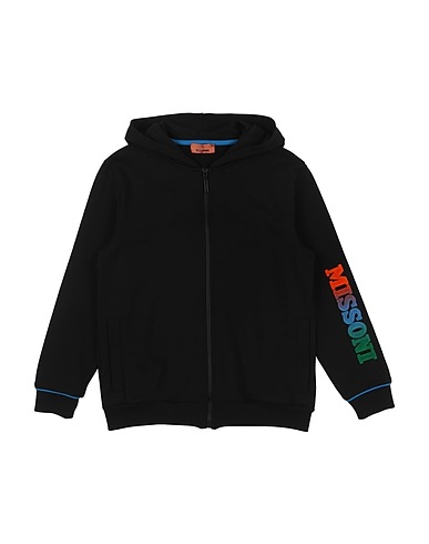 MISSONI KIDS Sweatshirt Black 100% Cotton, Elastane