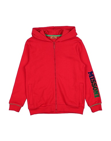 MISSONI KIDS Hooded track jacket  100% Cotton, Elastane