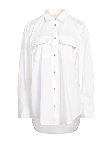 MICHAEL MICHAEL KORS Solid colour shirts & blouses White 96% Organic cotton, 4% Elastane