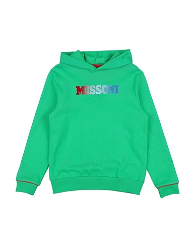 MISSONI KIDS Felpa Verde Fibre tessili, Cotone, Elastan