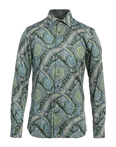 ETRO Hemd mit Muster Grün 100% Baumwolle