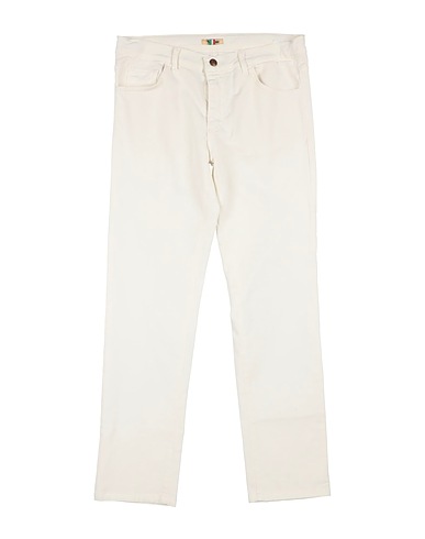 NUPKEET Casual pants White 98% Cotton, 2% Elastane