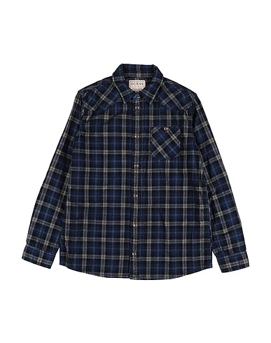 GUESS Camicia fantasia Blu navy 100% Cotone