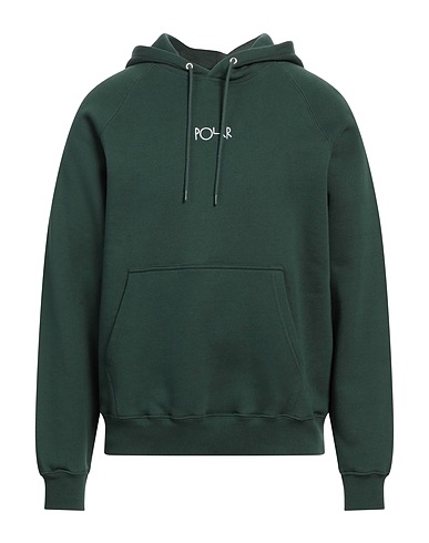 POLAR SKATE CO. Hooded sweatshirt Dark green 90% Cotton, 10% Polyester