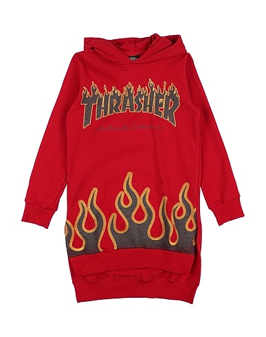 THRASHER Sweatshirt Red 95% Cotton, 5% Elastane