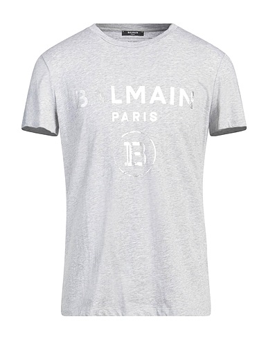 BALMAIN T-shirt Light grey 100% Cotton