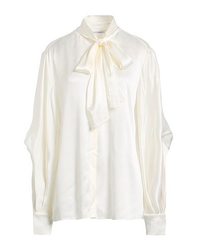 ALBERTA FERRETTI Solid colour shirts & blouses OFF WHITE 64% Acetate, 36% Silk