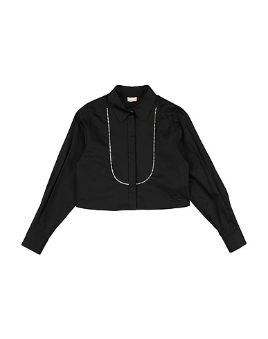 ELISABETTA FRANCHI Patterned shirts & blouses LA MIA BAMBINA Black 98% Cotton, 2% Elastane