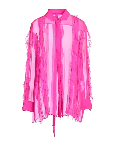 VALENTINO GARAVANI Silk shirts & blouses Magenta 100% Silk, Polyamide, Viscose
