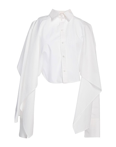 VALENTINO GARAVANI Solid colour shirts & blouses White 100% Cotton