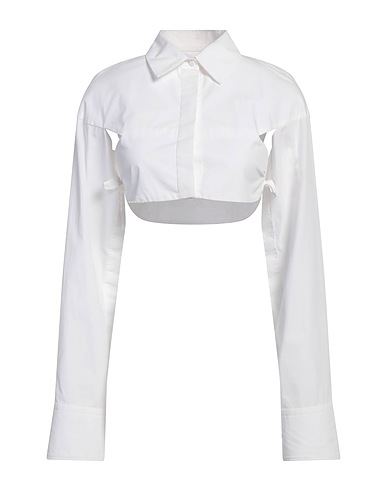 VALENTINO GARAVANI Solid colour shirts & blouses White 100% Cotton