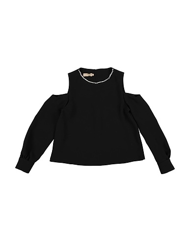 ELIE SAAB Top Black 92% Polyester, 8% Polyurethane
