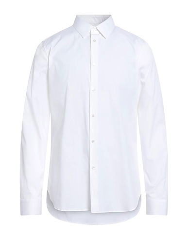 GUCCI Solid color shirt White 78% Cotton, 17% Polyamide, 5% Elastane