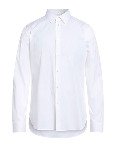 GUCCI Solid color shirt BIANCO 78% Cotton, 17% Polyamide, 5% Elastane
