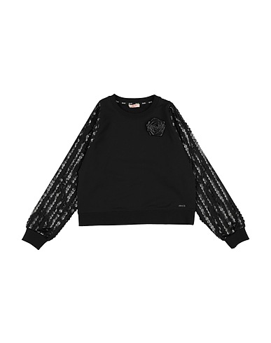 LIU •JO Sweatshirt Black 95% Cotton, 5% Elastane, Polyester