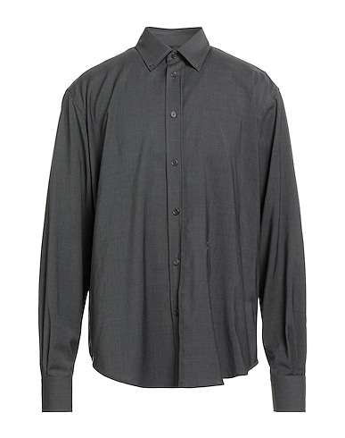 FENDI Solid color shirt Grey 100% Virgin Wool