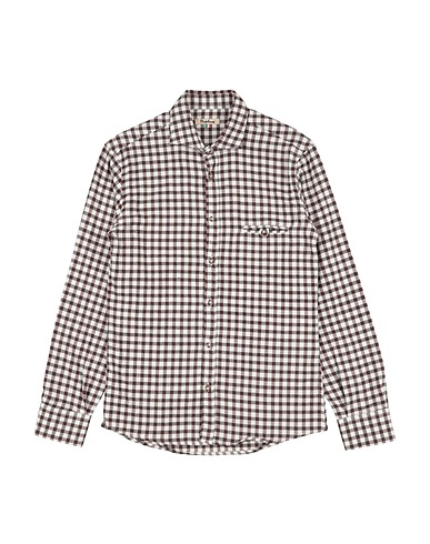 NUPKEET Patterned shirt Dark brown 100% Cotton