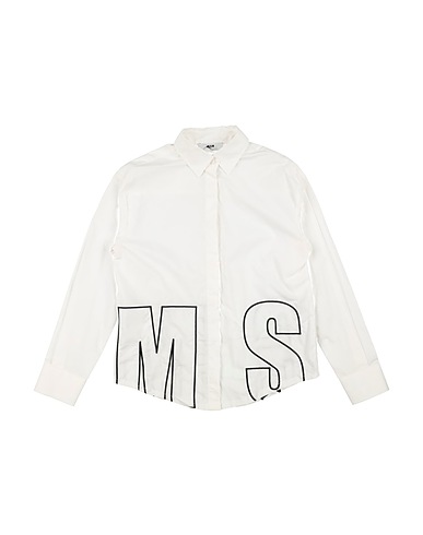 MSGM Patterned shirts & blouses KIDS White 100% Cotton