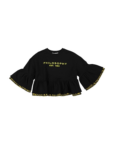 PHILOSOPHY di LORENZO SERAFINI Sweatshirt Black 94% Cotton, 6% Elastane
