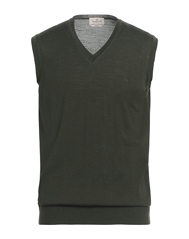 BROOKSFIELD Jumper Dark green 100% Virgin Wool