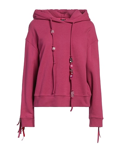 DONDUP Hooded track jacket  Mauve 100% Cotton, Elastane