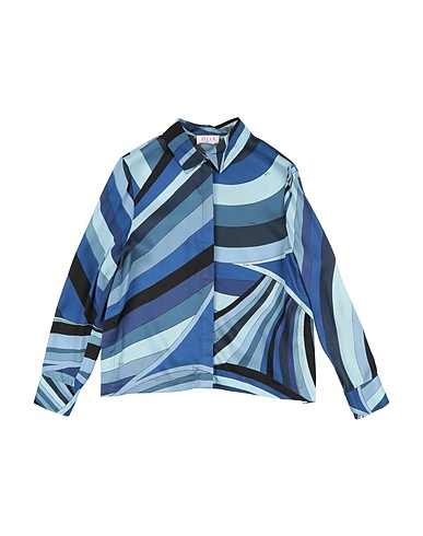 PUCCI Patterned shirts & blouses Blue 100% Viscose