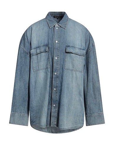 MICHAEL KORS MENS Jeanshemd Blau 100% Baumwolle