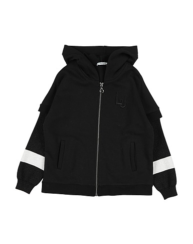 LIU •JO Sweatshirt Black 100% Cotton, Viscose, Polyester, Elastane