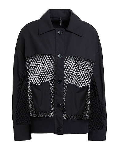 PIERANTONIO GASPARI Solid colour shirts & blouses Black 98% Polyester, 2% Elastane, Cotton