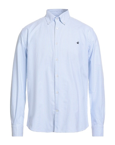BROOKSFIELD Striped shirt Sky blue 100% Cotton