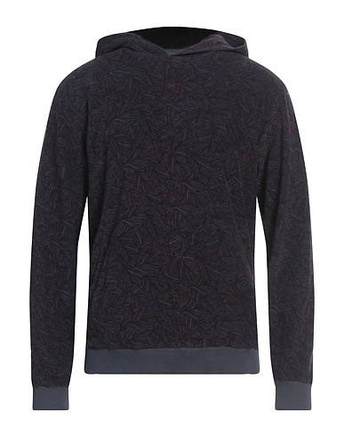 ZANONE Hooded track jacket  Slate blue 100% Cotton