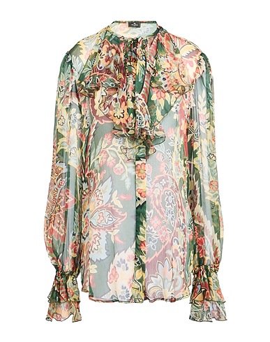ETRO Floral shirts & blouses Green 100% Silk