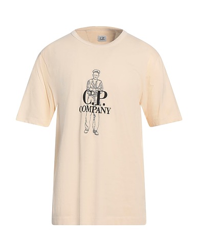 C.P. COMPANY T-shirt Ivory 100% Cotton