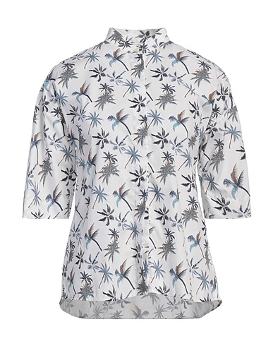 CALIBAN Floral shirts & blouses White 100% Cotton