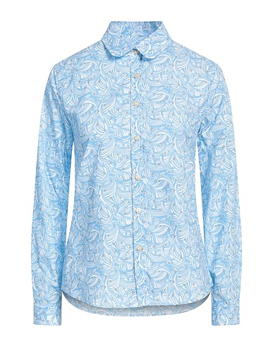 MOSCA Patterned shirts & blouses Light blue 100% Cotton