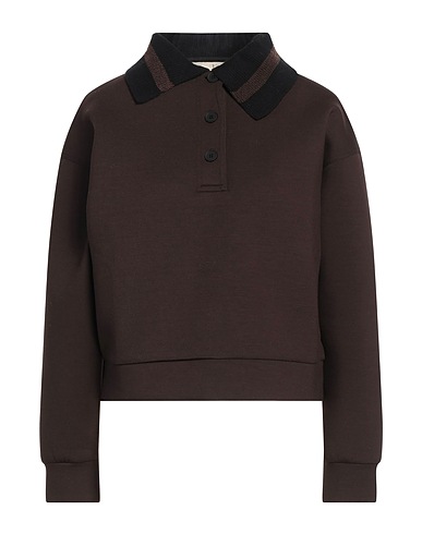 TELA Sweatshirt Chocolate brown 72% Polyester, 20% Viscose, 8% Elastane