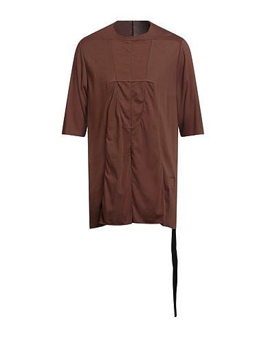 DRKSHDW by RICK OWENS Basic T-Shirt Brown 100% Cotton
