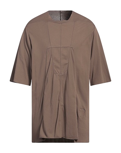 DRKSHDW by RICK OWENS Basic T-Shirt Khaki 100% Cotton