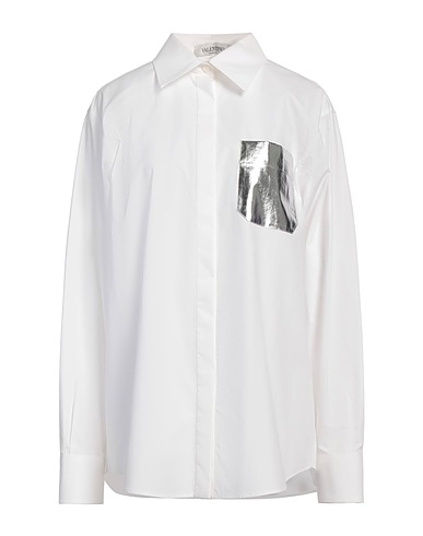 VALENTINO GARAVANI Patterned shirts & blouses White 100% Cotton